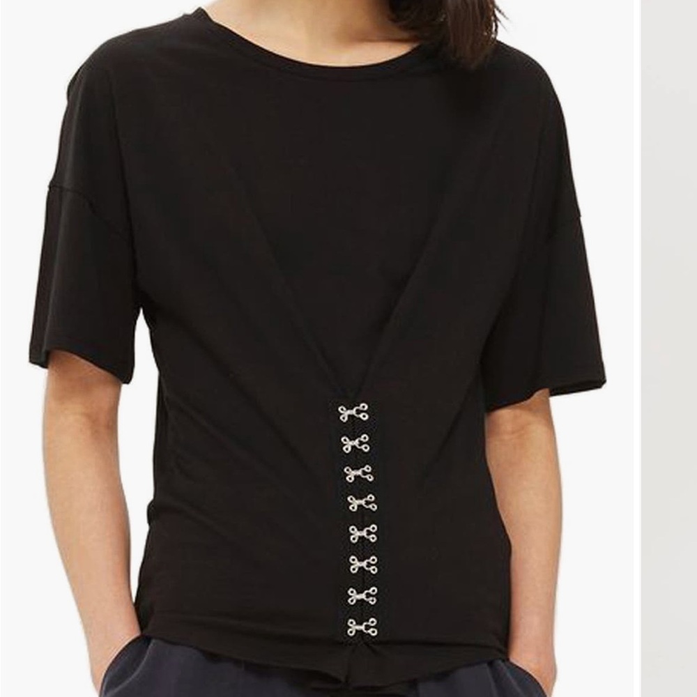 Topshop Hook Front Tee - Picture 4 of 7